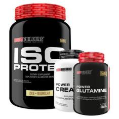 Imagem de Kit Whey Protein Isolado Iso Protein 2Kg + Power Creatina 100G + Power