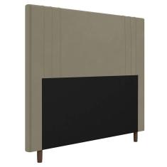 Imagem de Cabeceira Cama Box Casal Ferrara 140cm Suede Bege