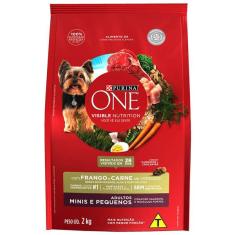 Imagem de Ração Seca Nestlé Purina One Frango e Carne para Cães Adultos Raças Minis e Pequenas - 2 Kg