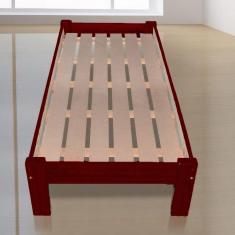 Imagem de Cama de Solteiro Turca Porto de Madeira Angelim Mogno