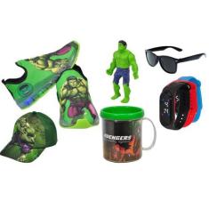 Imagem de Tênis Infantil Led Slip On Personagem/Super Heróis +Óculos+Relógio+Bon