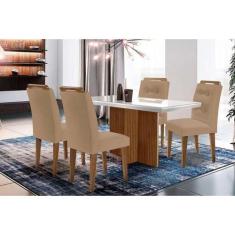 Imagem de Banqueta de Cozinha Berlim c/ Tampo Madeirado c/ Vidro Canto Curvo 120