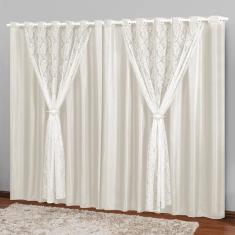 Imagem de Cortina Grande Sala e Quarto 3,00X2,50 Palha Marrocos