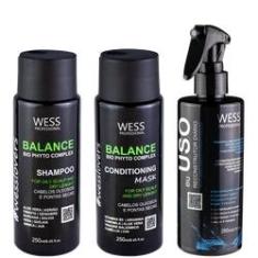 Imagem de Kit Wess Balance Shampoo Condicionador E eu Uso Reconstrutor