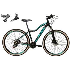 Imagem de Bicicleta Aro 29 Feminina Ksw Mwza Alumínio 21V Câmbios Shimano Tz Freio a Disco Pneus Faixa Bege-Feminino