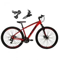Imagem de Bicicleta Aro 29 Ksw Xlt Alumínio 24v Câmbios Shimano Garfo Suspensão - Vermelho Tam.15