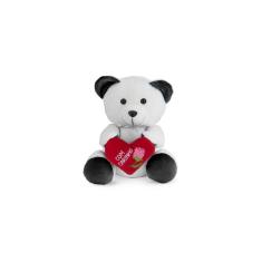 Imagem de Urso De Pelúcia Com Coração Preto 25 Cm Antialérgico