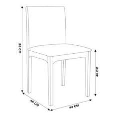 Imagem de Kit 2 Cadeira Decorativa Sala de Jantar Steve Ébano - Gran Belo