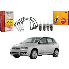 Imagem de Kit Vela Ngk Cabo Fiat Stilo 1.8 8V 2002 A 2009