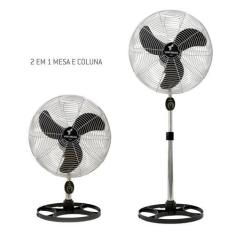 Imagem de Ventilador De Coluna E Mesa 50Cm Preto Pintura Epóxi Cromada - Ventisi