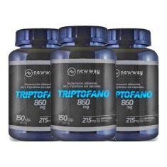 Imagem de 3 L-Triptofano 150 Cápsulas 860Mg - New Way