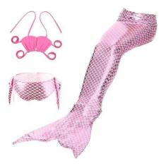 Imagem de Conjunto Infantil Fantasia De Sereia Cores Diversas - Só Princesas