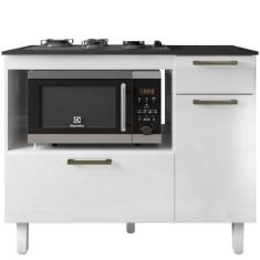 Imagem de Balcão De Cozinha Para Cooktop 5 Bocas Forno E Micro-Ondas Zanzini Mas