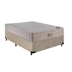 Imagem de Cama Box + Colchão Viúva Molas Ensacadas Airtech 128cm Bege - Suporta até 150 Kg Por Pessoa