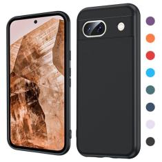 Imagem de LeYi Capa para celular Google Pixel 8A: capa protetora ultrafina à prova de choque de silicone líquido para Google Pixel 8A com forro de microfibra macia, capa antiarranhões para Google Pixel 8A