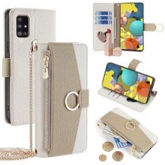 Imagem de YOUULAR Capa carteira com alça transversal compatível com Samsung S20 FE 2022/S20 FE 5G/4G/S20 Lite/S20 Fan Edition, bolsa magnética com zíper, capa flip de couro PU à prova de choque com suporte,