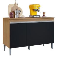 Imagem de Balcão Pia Manu 120cm Com Tampo Mdp - Ajl Móveis