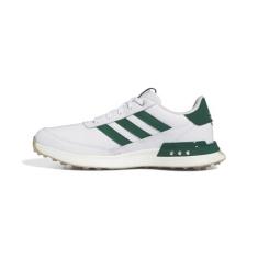 Imagem de adidas Tênis de golfe masculino S2g Spikeless Leather 24, Calçado branco/verde universitário/chiclete 4, 41