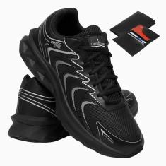Imagem de Tênis Esportivo Masculino Caminhada Academia Conforto + Carteira-Masculino