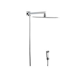 Imagem de Ducha Chuveiro Inox 304 25x25 Cm Com Desviador E Ducha De Mão