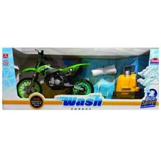 Imagem de Wash Garage Moto CROSS Verde Usual Brinquedos 452