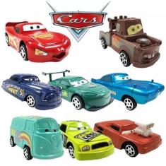 Imagem de Kit 8 Carrinhos Relâmpago Mcqueen Disney Carros Brinquedos - Riberken