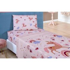 Imagem de Lençol Infantil Menino Bouti 03 Peças 200 Fios Unicornio