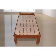 Imagem de Cama de Solteiro Turca Porto de Madeira Maciça Angelim Pedra Tauari Mel