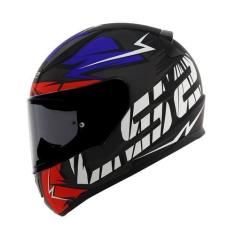 Imagem de Capacete Ls2 Ff353 Rapid Crypt Preto Fosco Cinza Caveira, AZUL/VERMELH