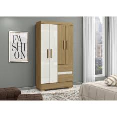 Imagem de Guarda Roupa Solteiro Coimbra 04 Portas 02 Gavetas - Aramoveis