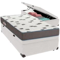 Imagem de Cama Box Baú e Colchão Light Espuma D33 Solteiro Ortobom,  Branco