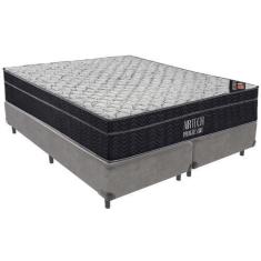 Imagem de Cama Box Bipartido King Size Cinza e Colchão Airtech Progressive M. En