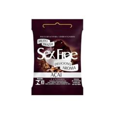 Imagem de Preservativo Lubrificado Açaí Sex Free 12 pacotes x3un