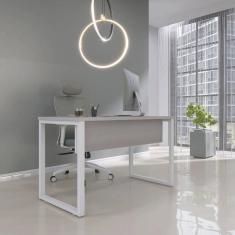 Imagem de Mesa Madeira 1340 X 600cm M134/60p25tub Cinza/Branco