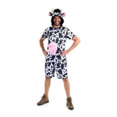 Imagem de Fantasia Vaca Masculino Curto Adulto - Carnaval - Sulamericana, UNICA,