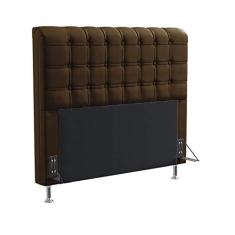 Imagem de Cabeceira Estofada Para Cama Box Dama 195 Para Cama King Suede Marrom Aradecor