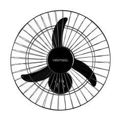 Imagem de Ventilador de Parede Ventisol 50cm New, Controle de Velocidades, 3 Pás, Preto