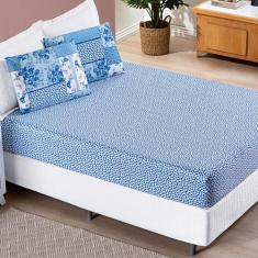 Imagem de Jogo De Cama King Bouti 03 Peças Azul Sereno - Bia Enxovais