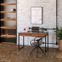 Imagem de Mesa De Escritório Kuadra 2 Gv Nogal 120 Cm