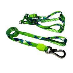 Imagem de Coleira Peitoral Cães Super Premium Seda 15 Mm - Verde Nº3 - Nica Pet