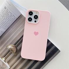 Imagem de Capa de telefone de silicone doce colorida fofa coração para iPhone 13 12 11 14 Pro Max Mini XR XS X 7 8 Plus SE 6 Capa traseira em TPU macio, rosa, para iPhone 6 ou 6S