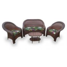 Imagem de Conjunto De Sofá Fibra Sintética Karibe - 1 Sofá 2L + 2 Poltronas + 1