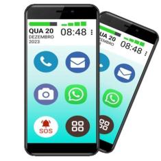 Imagem de Vovô&vovófone 3g 32gb tela grande 5.5 redes sociais sos - Multilaser