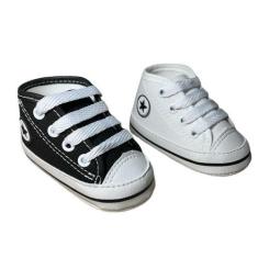 Imagem de Kit 2 Pares Tênis Sapatinho De Bebê Cano Alto - Baby's Shoes, Branco, 
