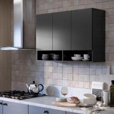 Imagem de Armário Multiuso Com 3 Portas E Nicho Para Quarto - Cozinha - Área Gou