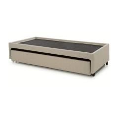 Imagem de Bicama Box para Dois Colchões Solteirão Linho Bege