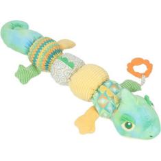 Imagem de Brinquedo Multissensoriais Infantil Largata Iguana Musical Macio Atividades Pelúcia Texturas