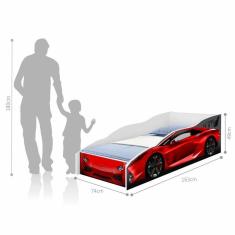 Imagem de Mini Cama Carro Vermelho Com Colchão