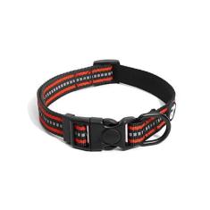 Imagem de Coleira Reflexiva Preto e Vermelho Tam. M Mimo - PP083
