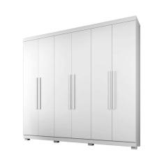 Imagem de Guarda Roupa Casal 6 Portas 4 Gavetas New Master Benetil Móveis Branco